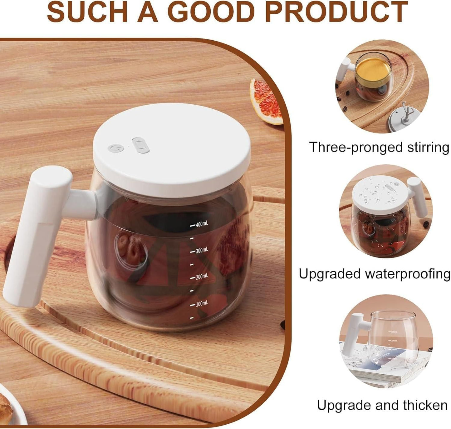 HomeGuard™ AutoMix Self Stirring Mug